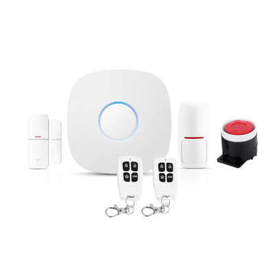 Tuyaスマートな家の無線WiFi 4G GSMの出入口の警報システムサポート ドア/窓センサーおよびPIRの行動探知機