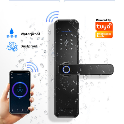 Tuya APPの保証WiFiの防水スマートな指紋の家の屋外のゲートのカード・コードのドア ロック