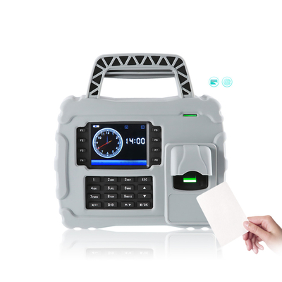 防水 IP65 ポータブル RFID カードリーダー 時間記録と指紋時間出席システム
